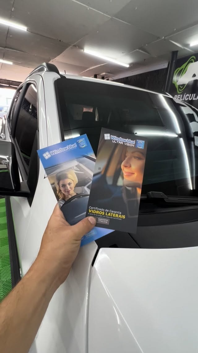 Certificado de garantia de película Window Blue Ultra Vision